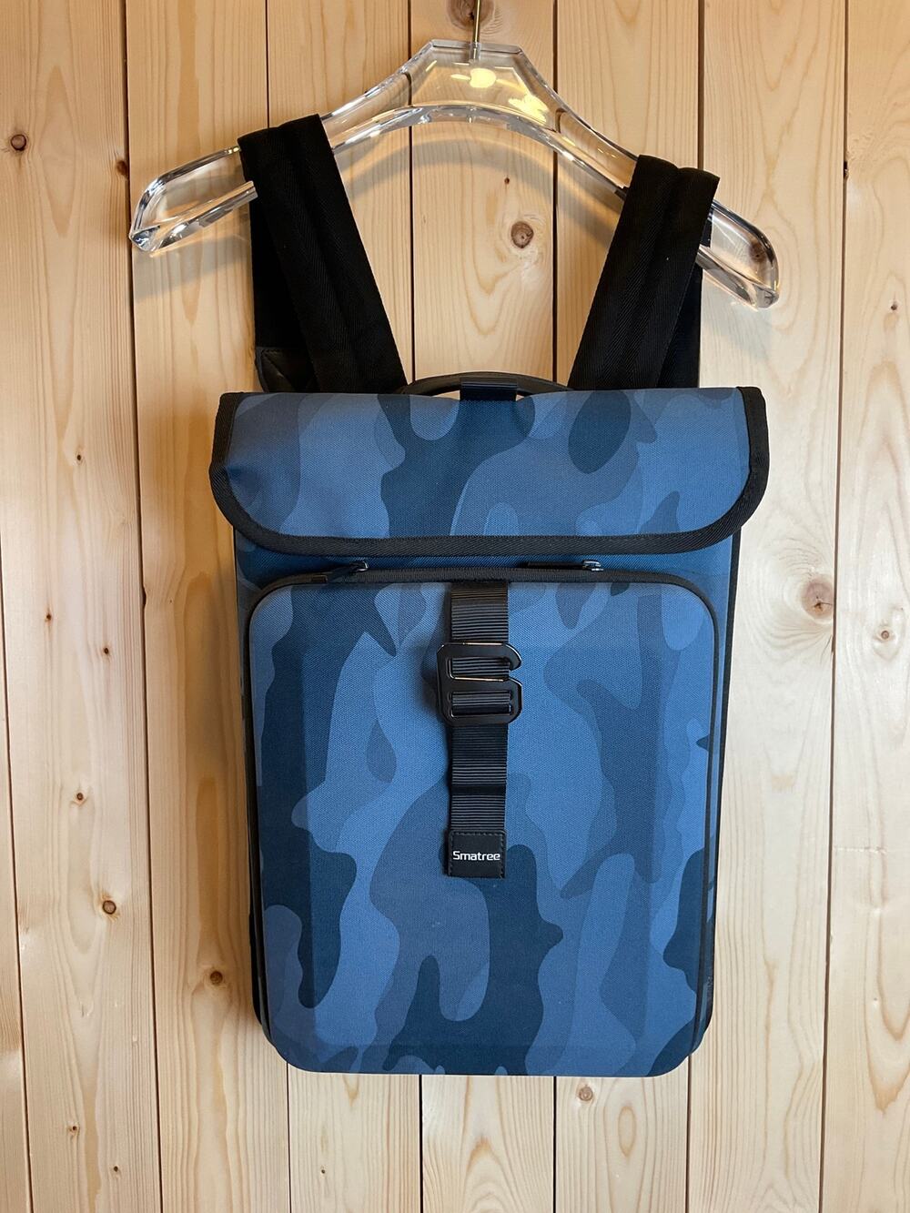 Smatree Hard-Shell Laptop Backpack, Blue Camo - About 11x15x2 inches